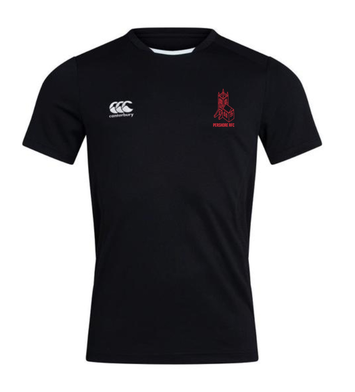 Pershore RFC Senior Club Dry Tee Black - Printable Promotions