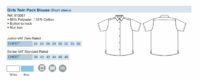 Landau Forte Academy School SS Blouse Girls (Pack x 2)